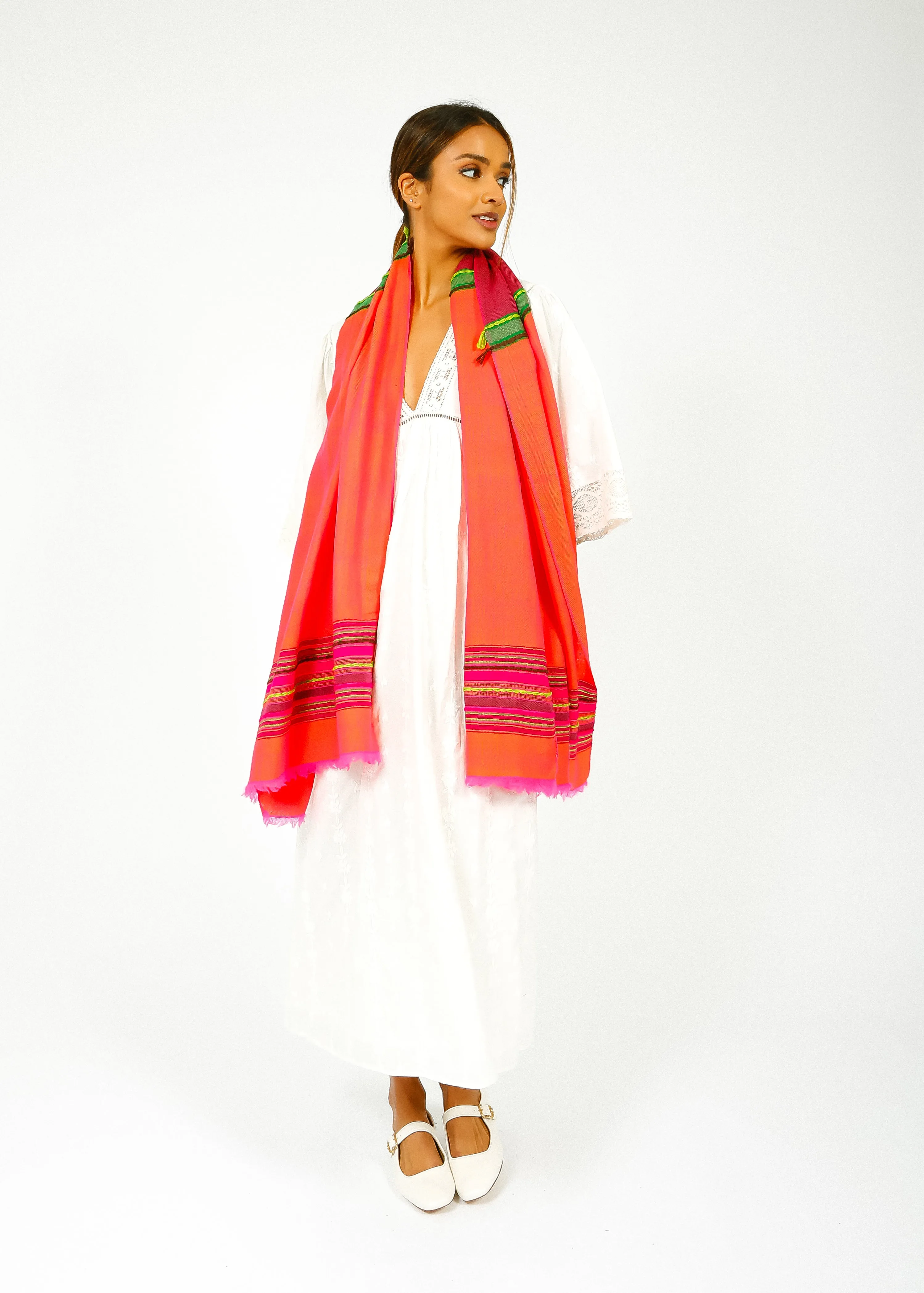 ANNA 003 Himalaya Scarf in Pink
