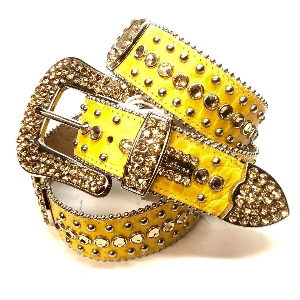 b.b. Simon "Yellow Horseshoe" Crystal Belt