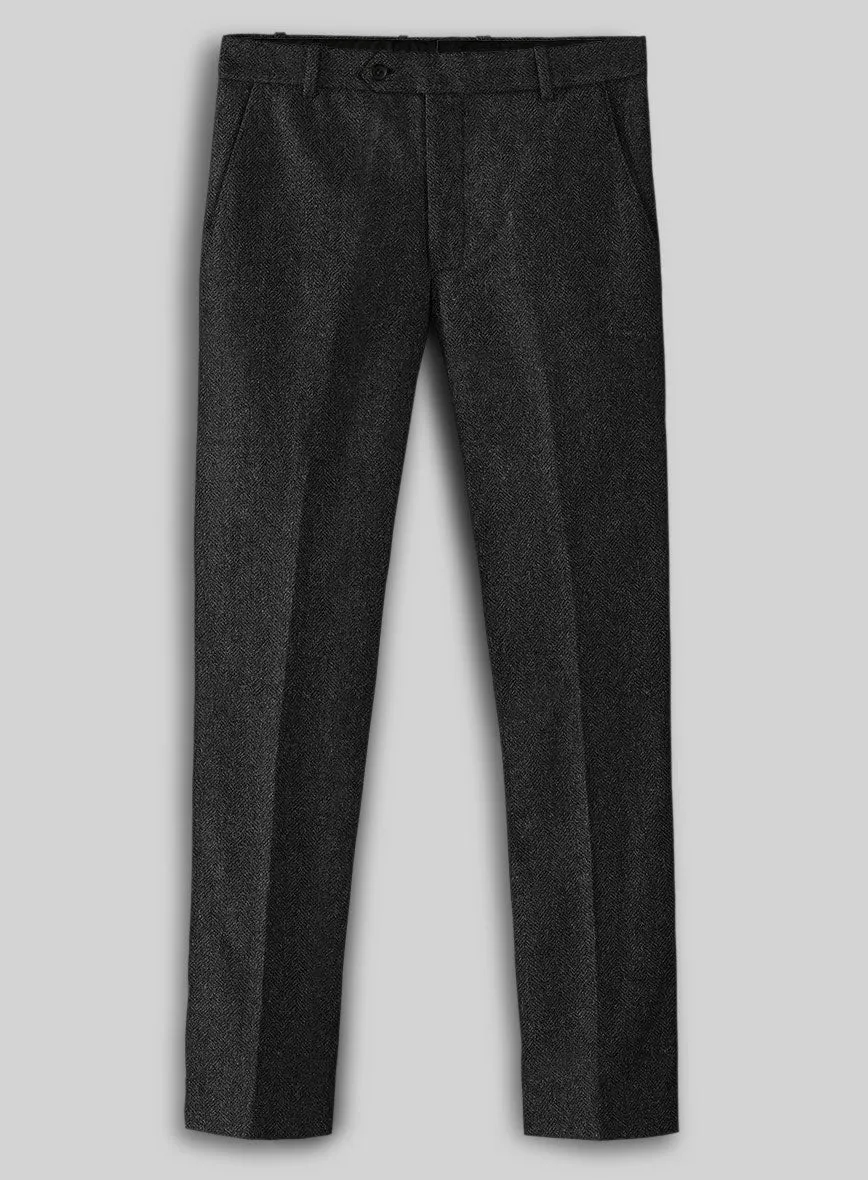 Charcoal Herringbone Tweed Suit