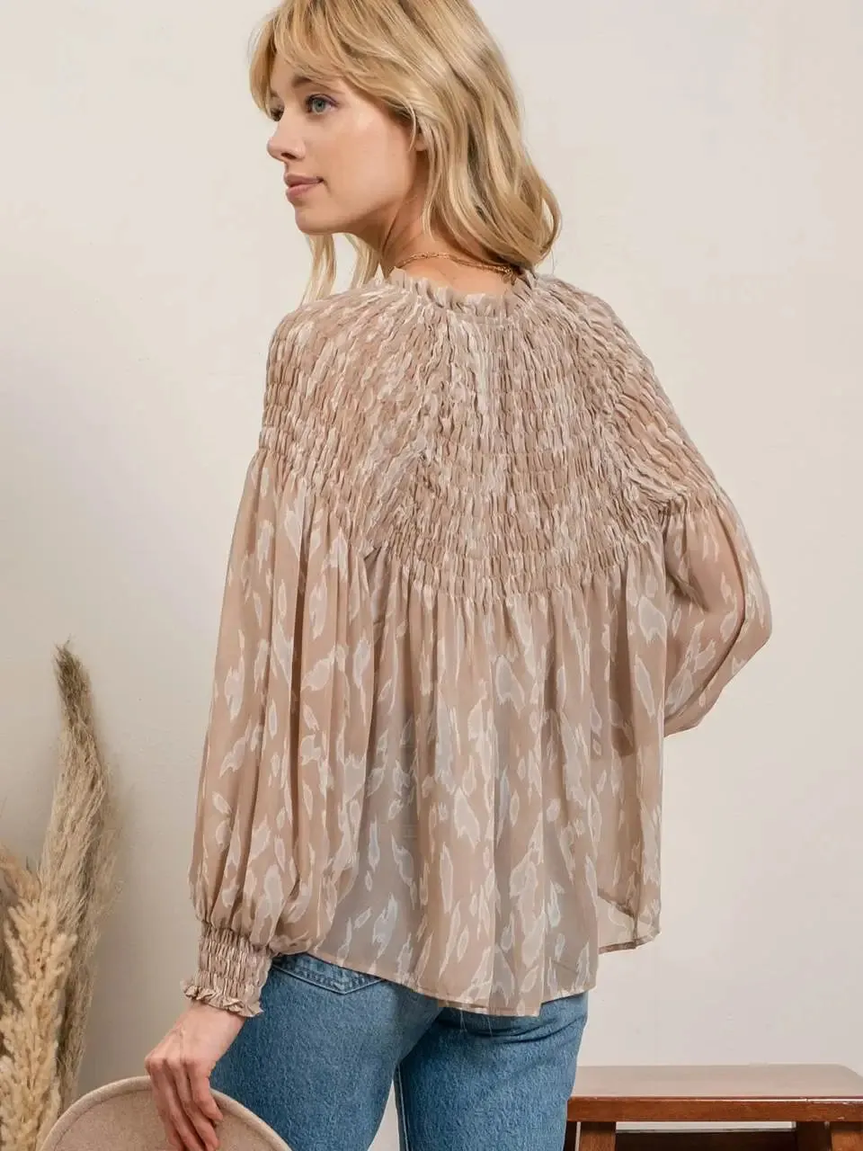 Patterned Piper Blouse